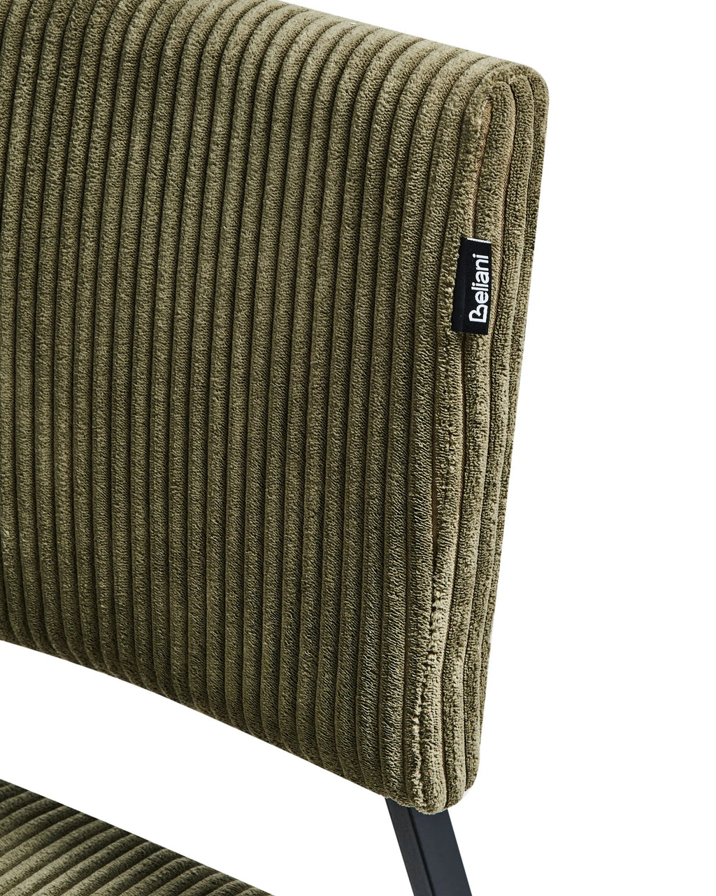 Set of 2 Dining Chairs STURGIS Corduroy Olive Green