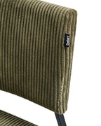 Set of 2 Dining Chairs STURGIS Corduroy Olive Green