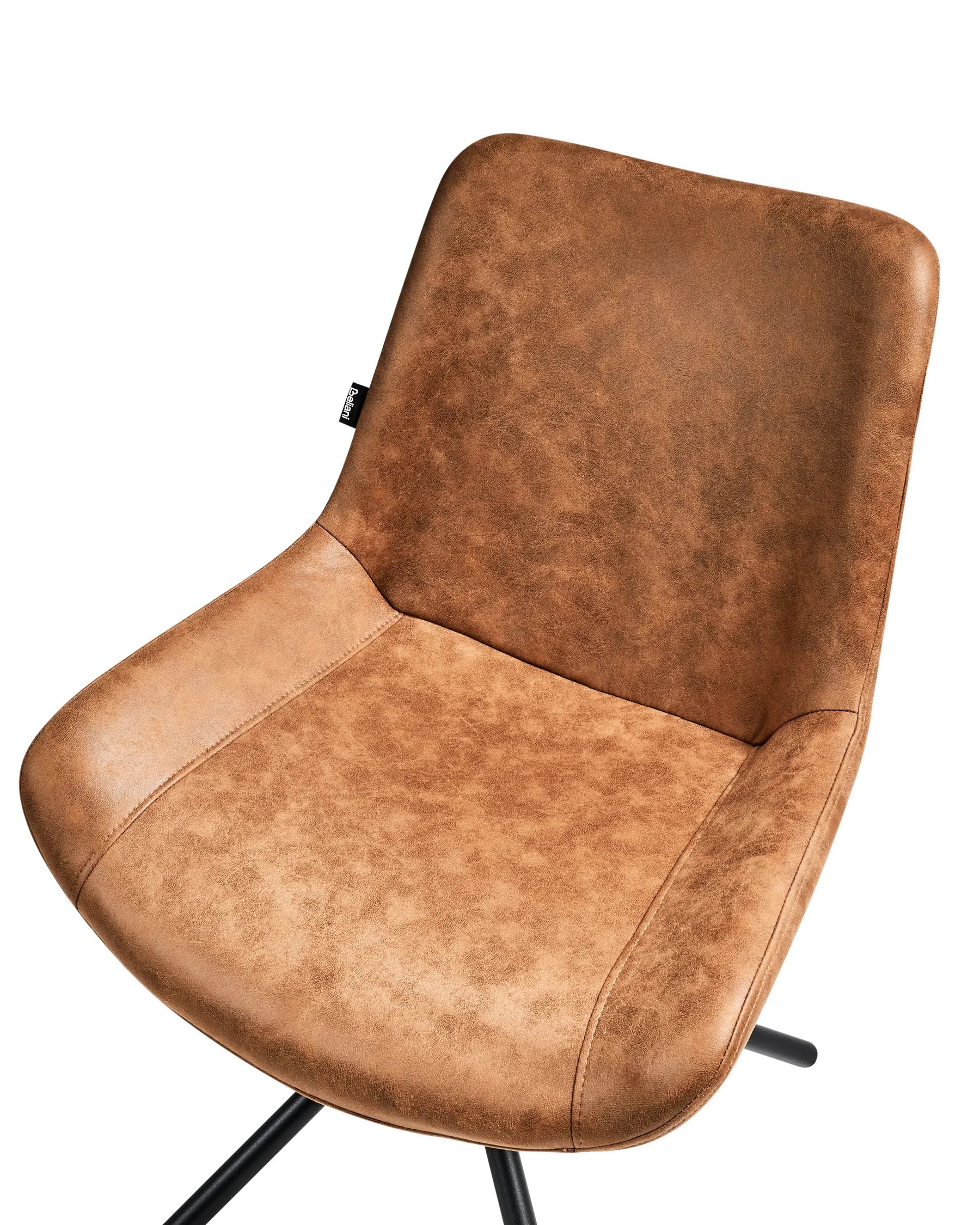 Set of 2 Dining Chairs HAILEY Faux Suede Golden Brown