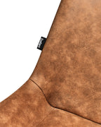 Set of 2 Dining Chairs HAILEY Faux Suede Golden Brown