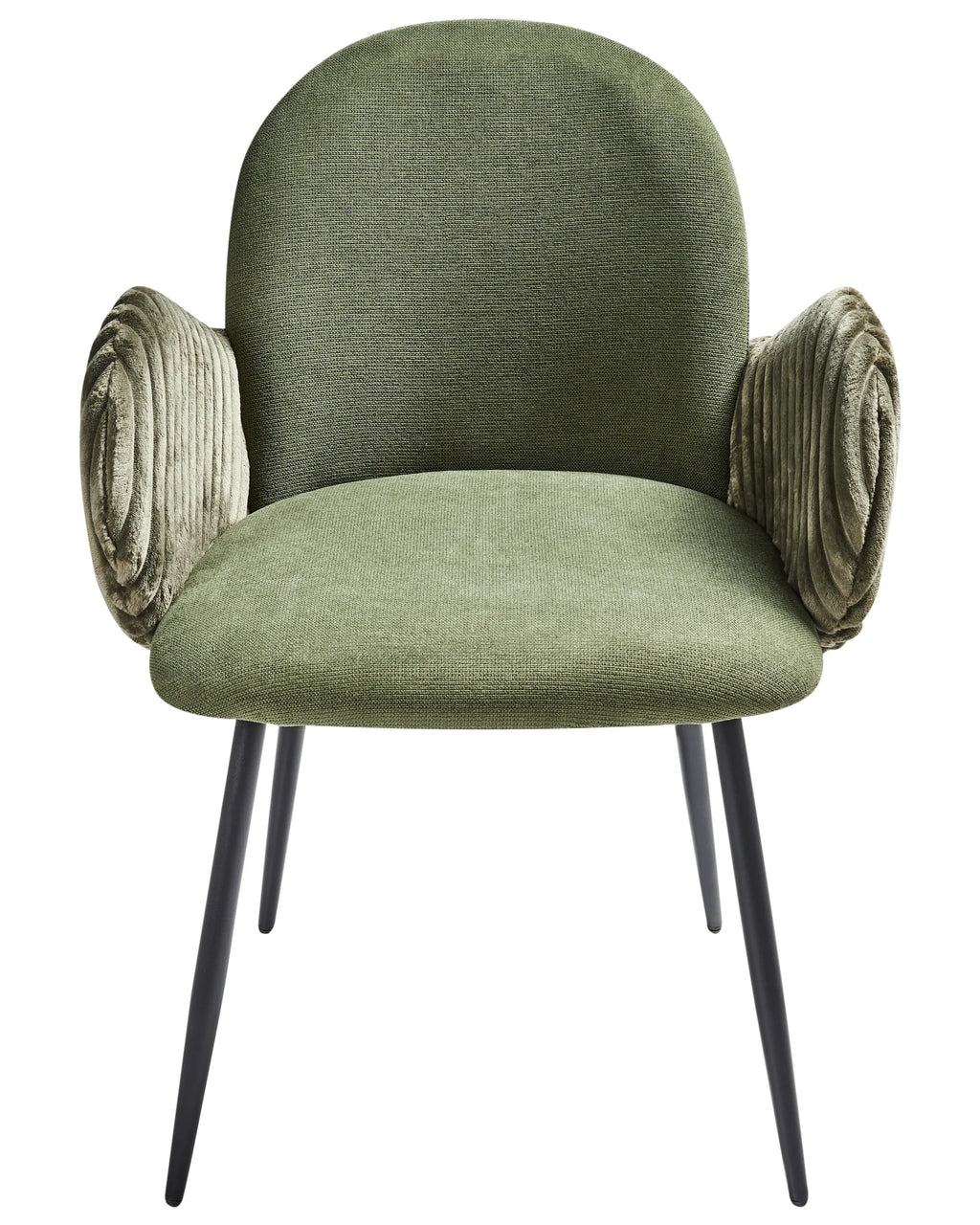 Set of 2 Dining Chairs AMITY Fabric Green