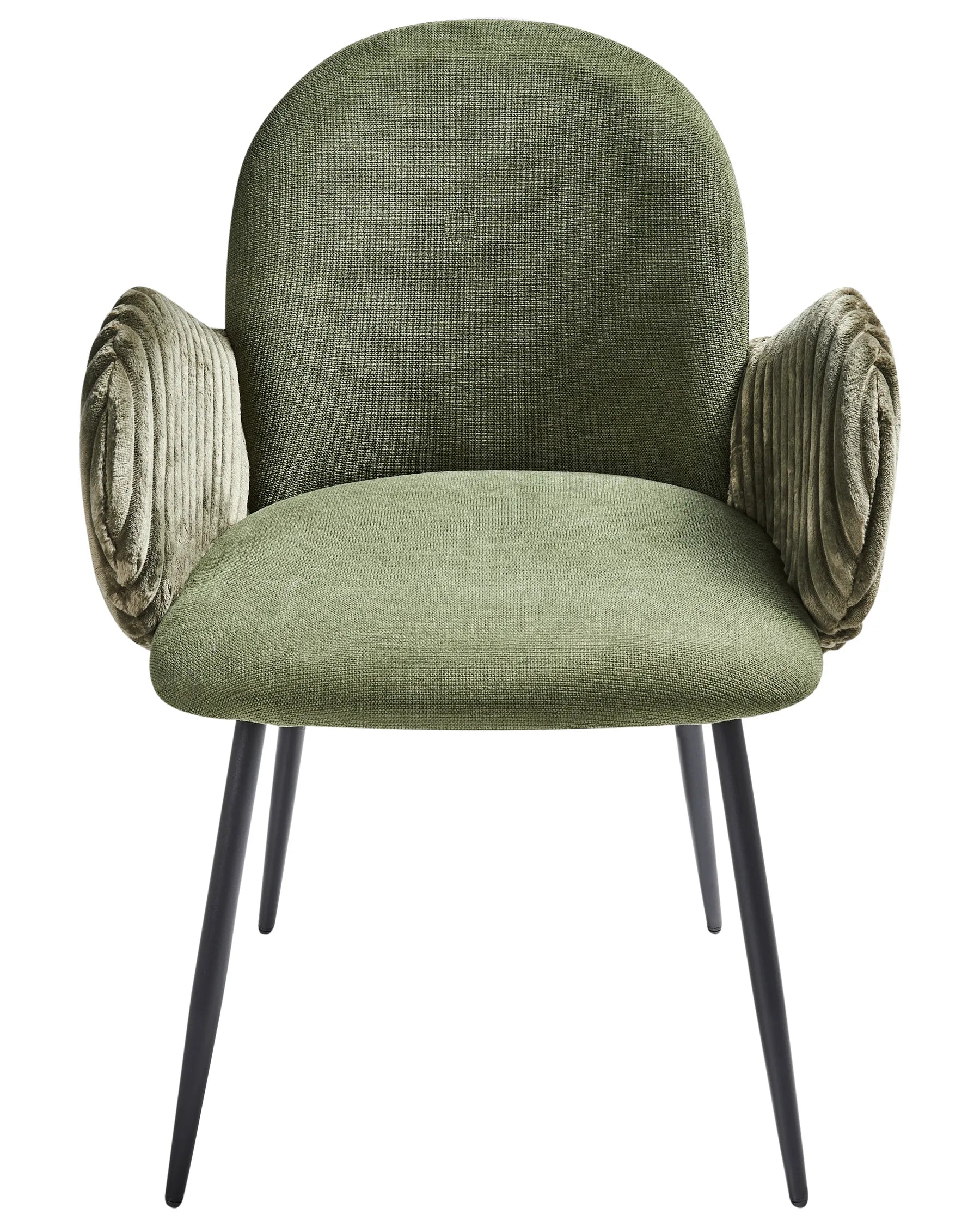 Set of 2 Dining Chairs AMITY Fabric Green