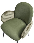 Set of 2 Dining Chairs AMITY Fabric Green