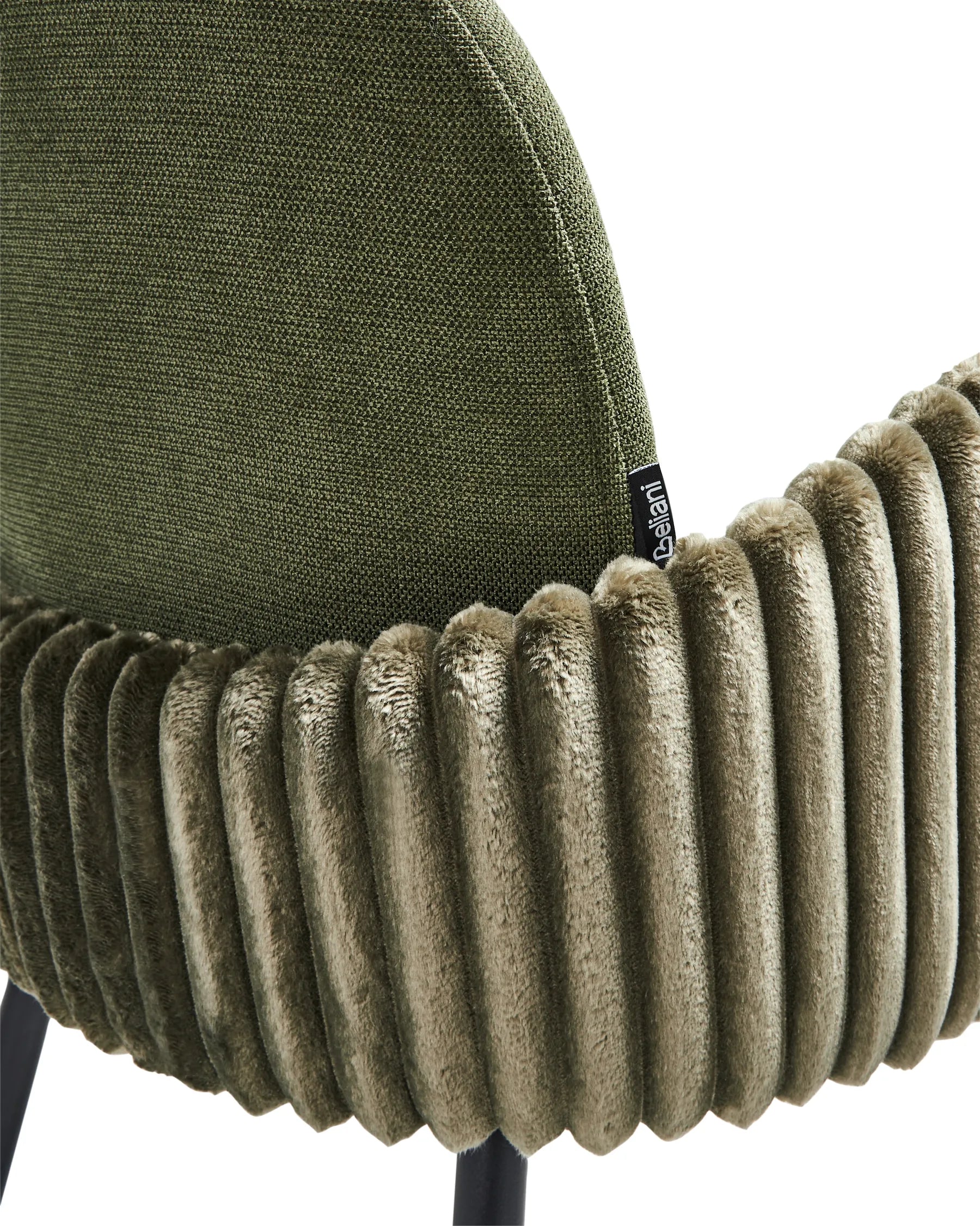 Set of 2 Dining Chairs AMITY Fabric Green