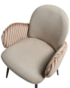 Set of 2 Dining Chairs AMITY Fabric Taupe