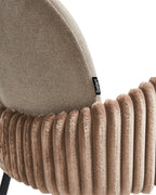 Set of 2 Dining Chairs AMITY Fabric Taupe