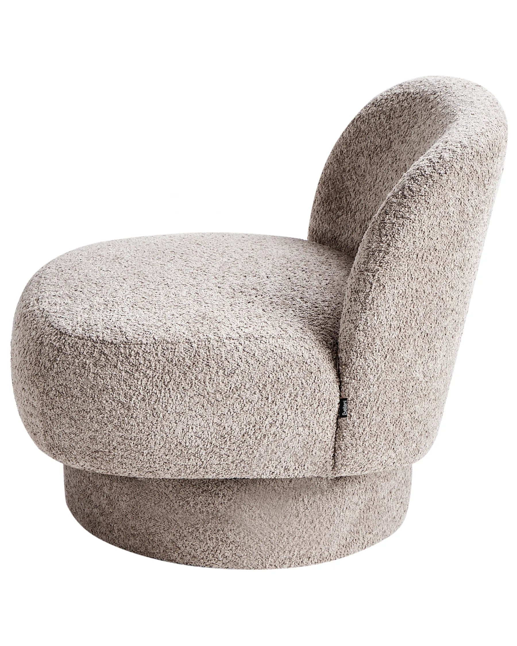 Swivel Armchair AYLO Boucle Taupe