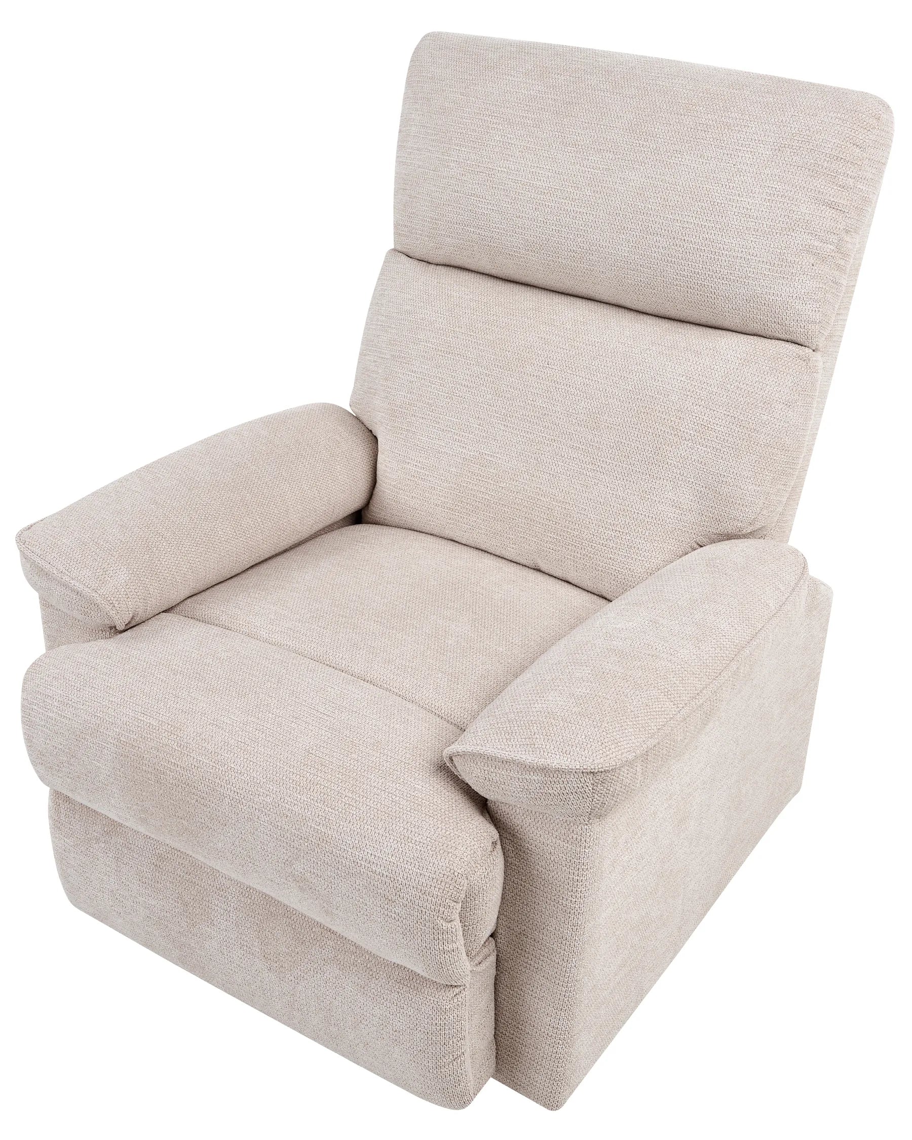 Recliner Chair EVERTON with Footrest Fabric Beige
