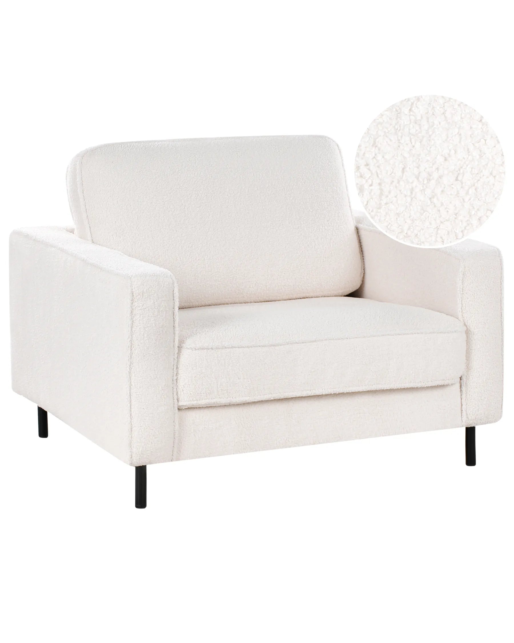 Armchair SAVALEN Boucle White