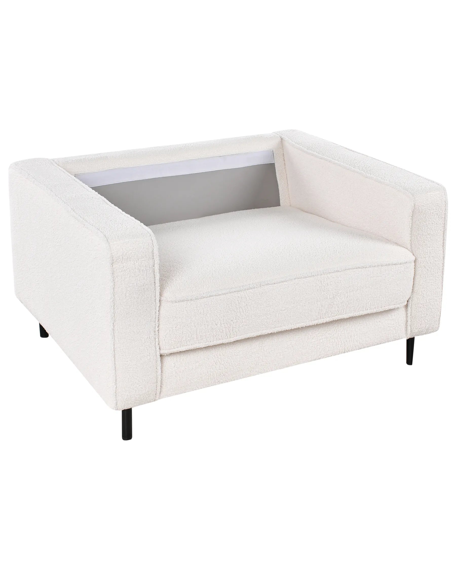 Armchair SAVALEN Boucle White