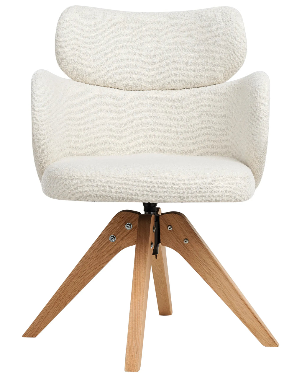 Dining Chair Swivel MARCY Boucle Light Beige