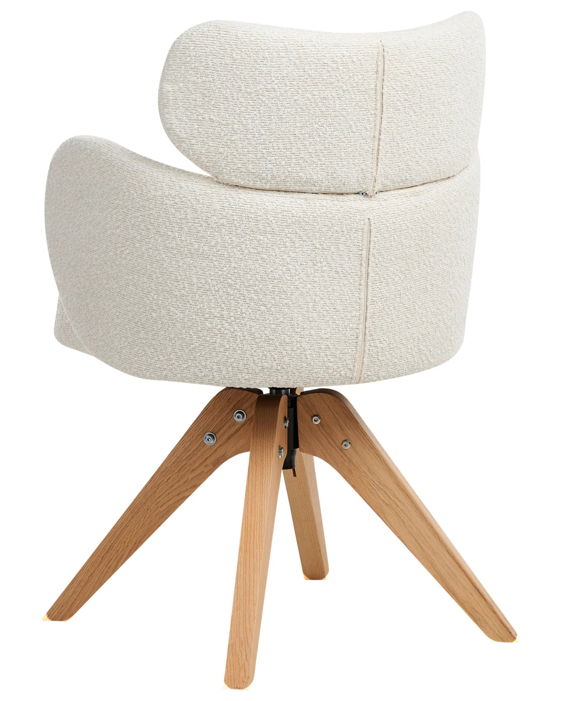 Dining Chair Swivel MARCY Boucle Light Beige