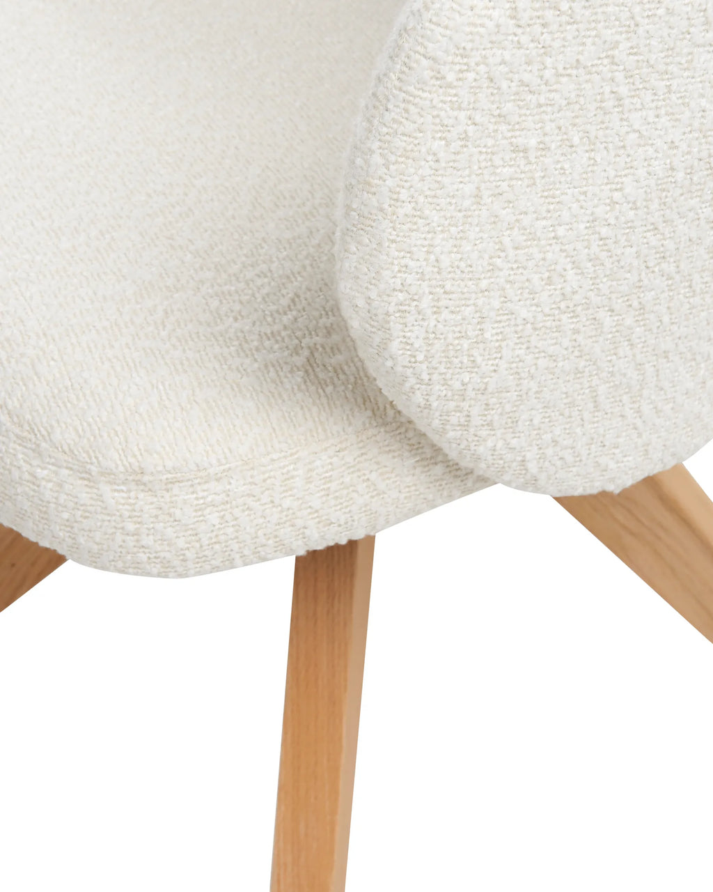 Dining Chair Swivel MARCY Boucle Light Beige