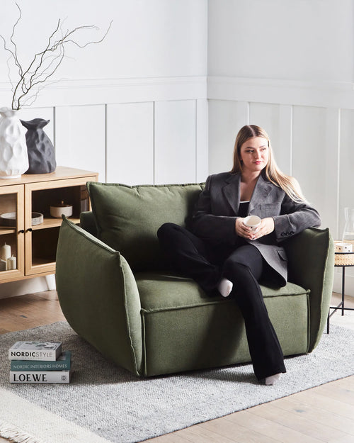 Armchair KUNES Fabric Green