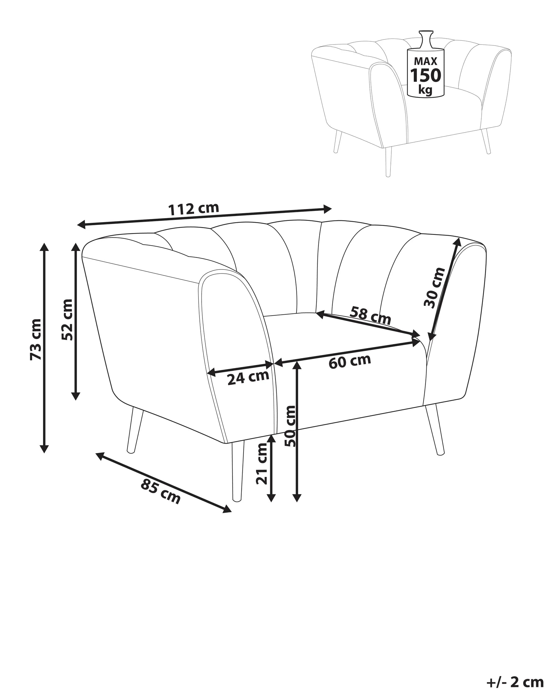 Armchair ORSTA Fabric Taupe