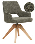 Dining Chair Swivel MORAVIA Boucle Green