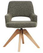 Dining Chair Swivel MORAVIA Boucle Green