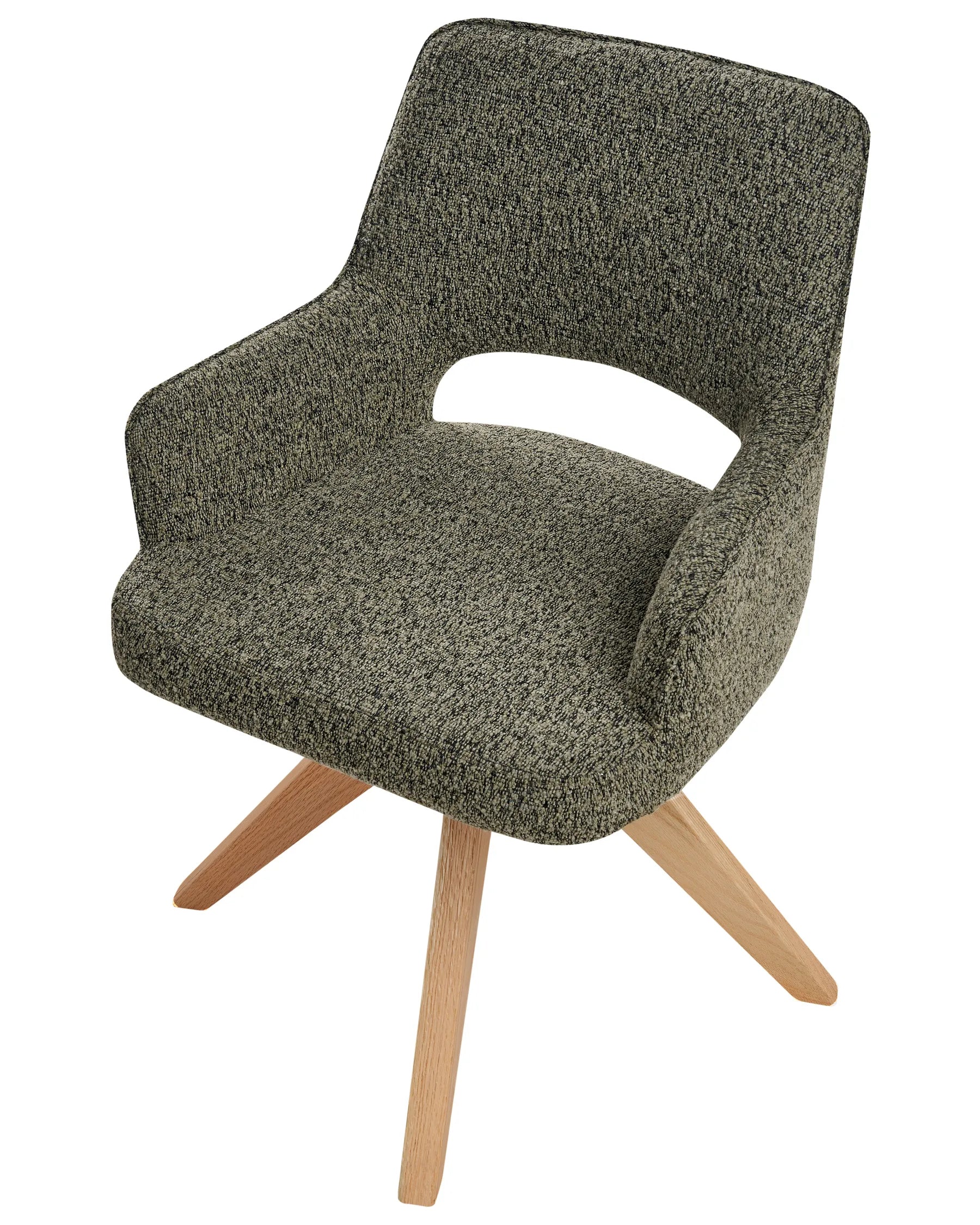 Dining Chair Swivel MORAVIA Boucle Green
