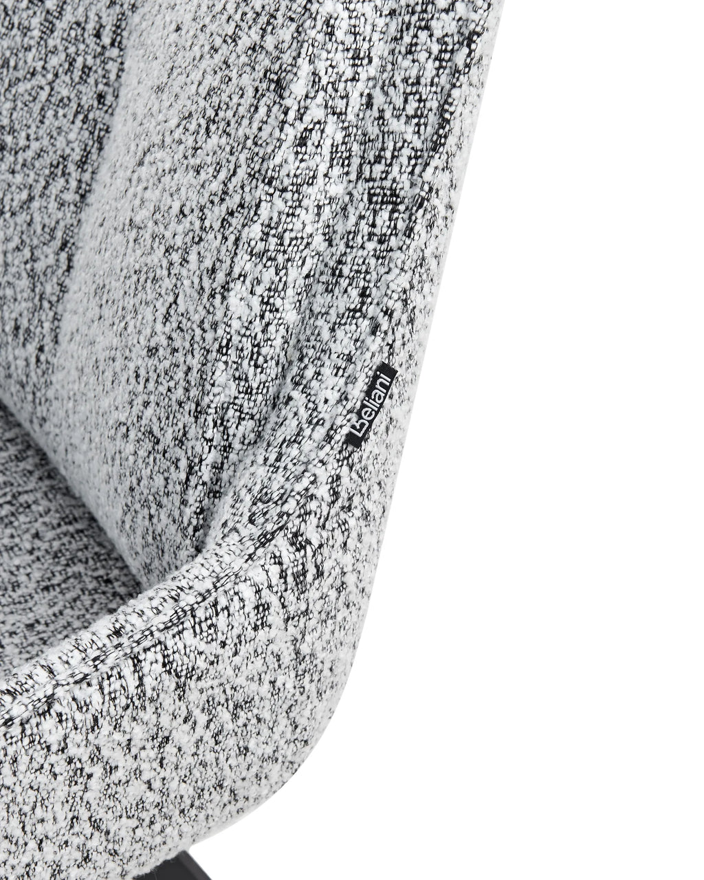 Dining Chair Swivel MARCELLUS Boucle Black/ White