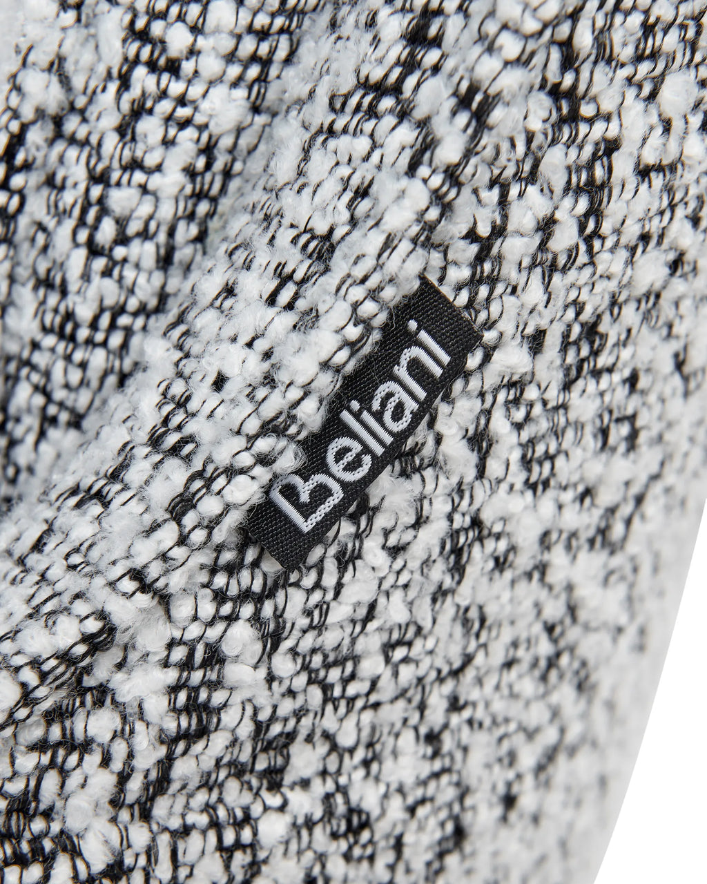 Dining Chair Swivel MARCELLUS Boucle Black/ White