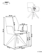 Dining Chair Swivel MOKENA Faux Linen Light Beige