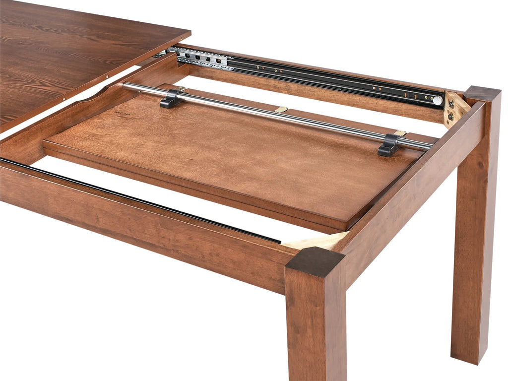 Extending Dining Table MADURA Dark Ash Wood 160/240 cm 90 cm