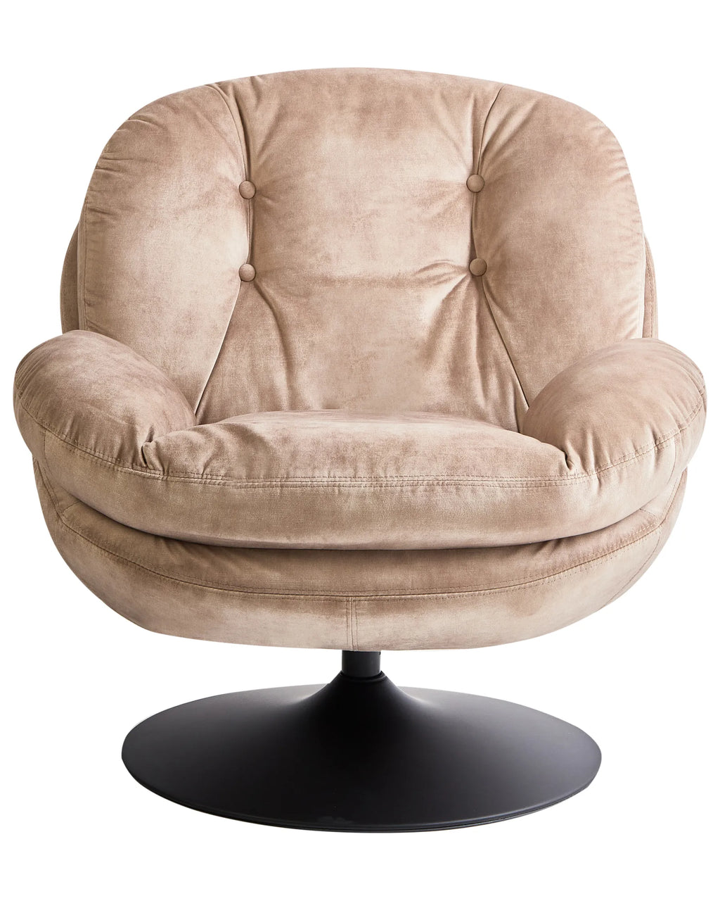 Swivel Armchair NOLVIK Velvet Sand Beige