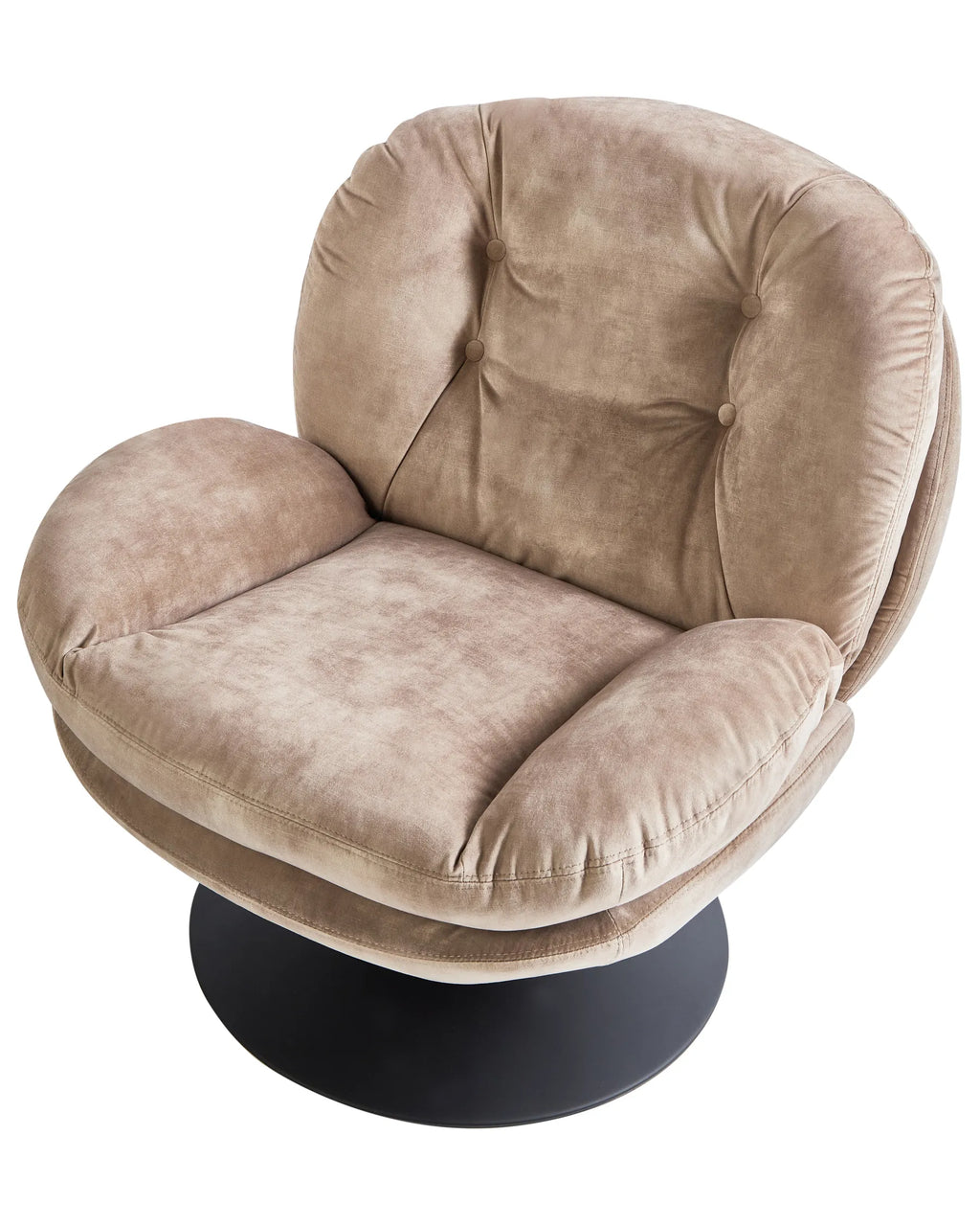 Swivel Armchair NOLVIK Velvet Sand Beige