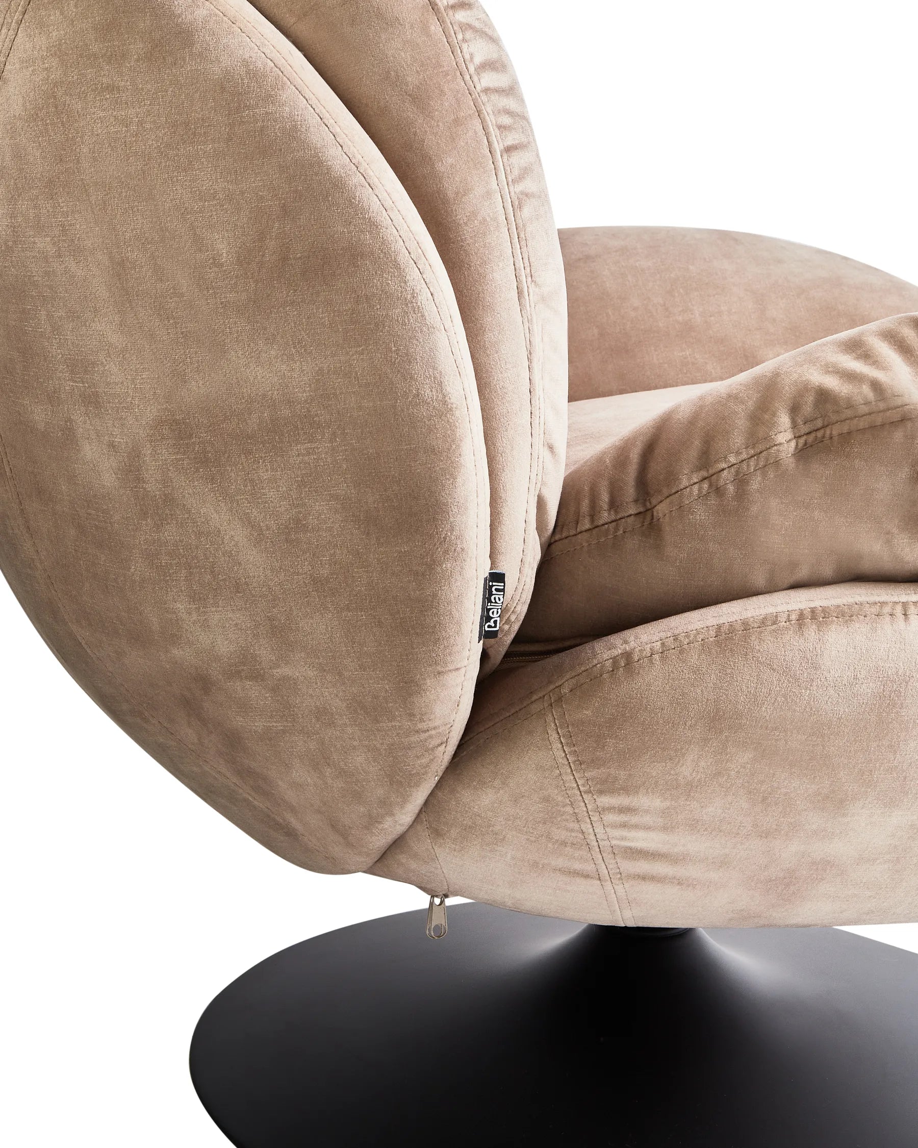 Swivel Armchair NOLVIK Velvet Sand Beige