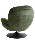 Swivel Armchair NOLVIK Velvet Dark Green