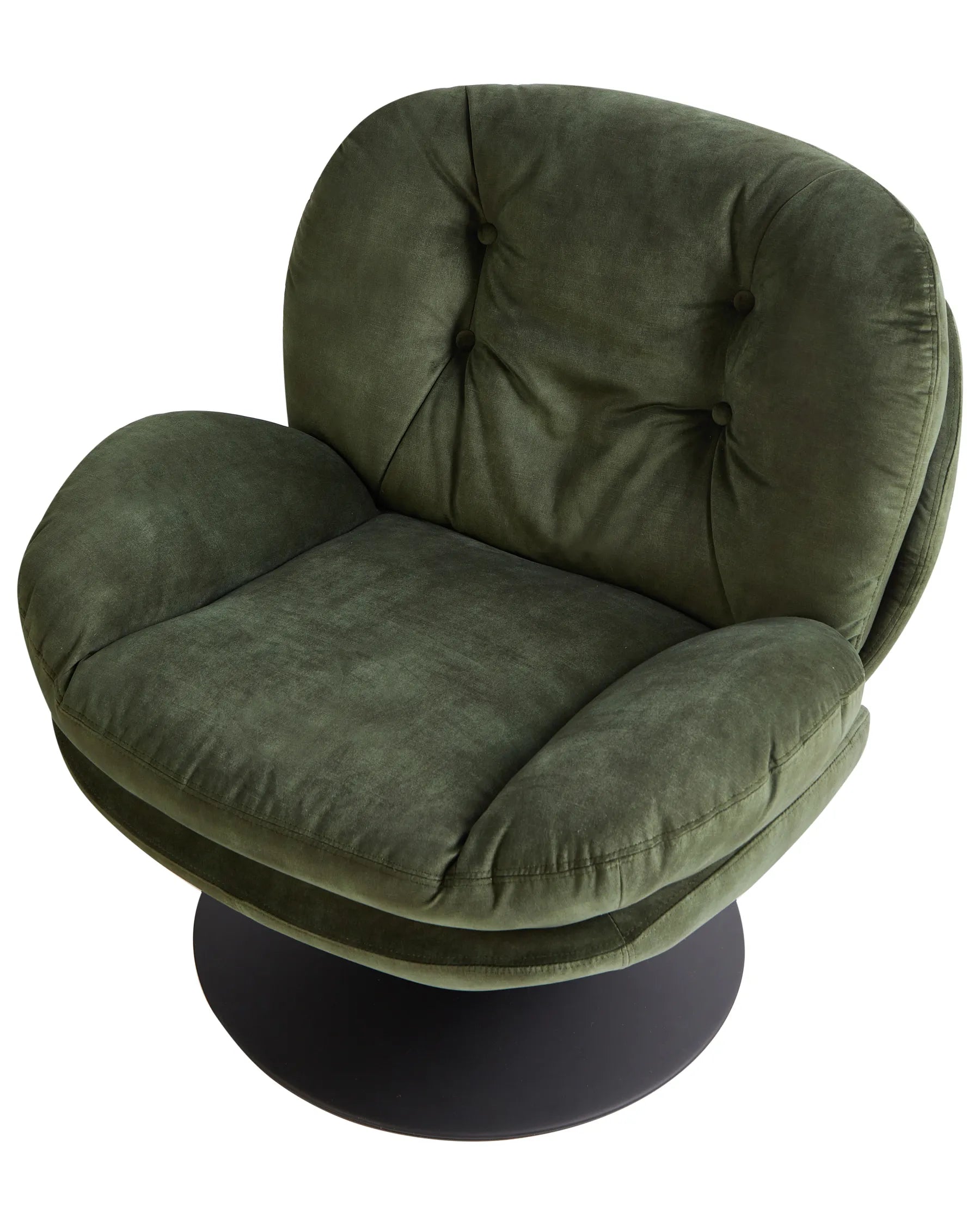Swivel Armchair NOLVIK Velvet Dark Green