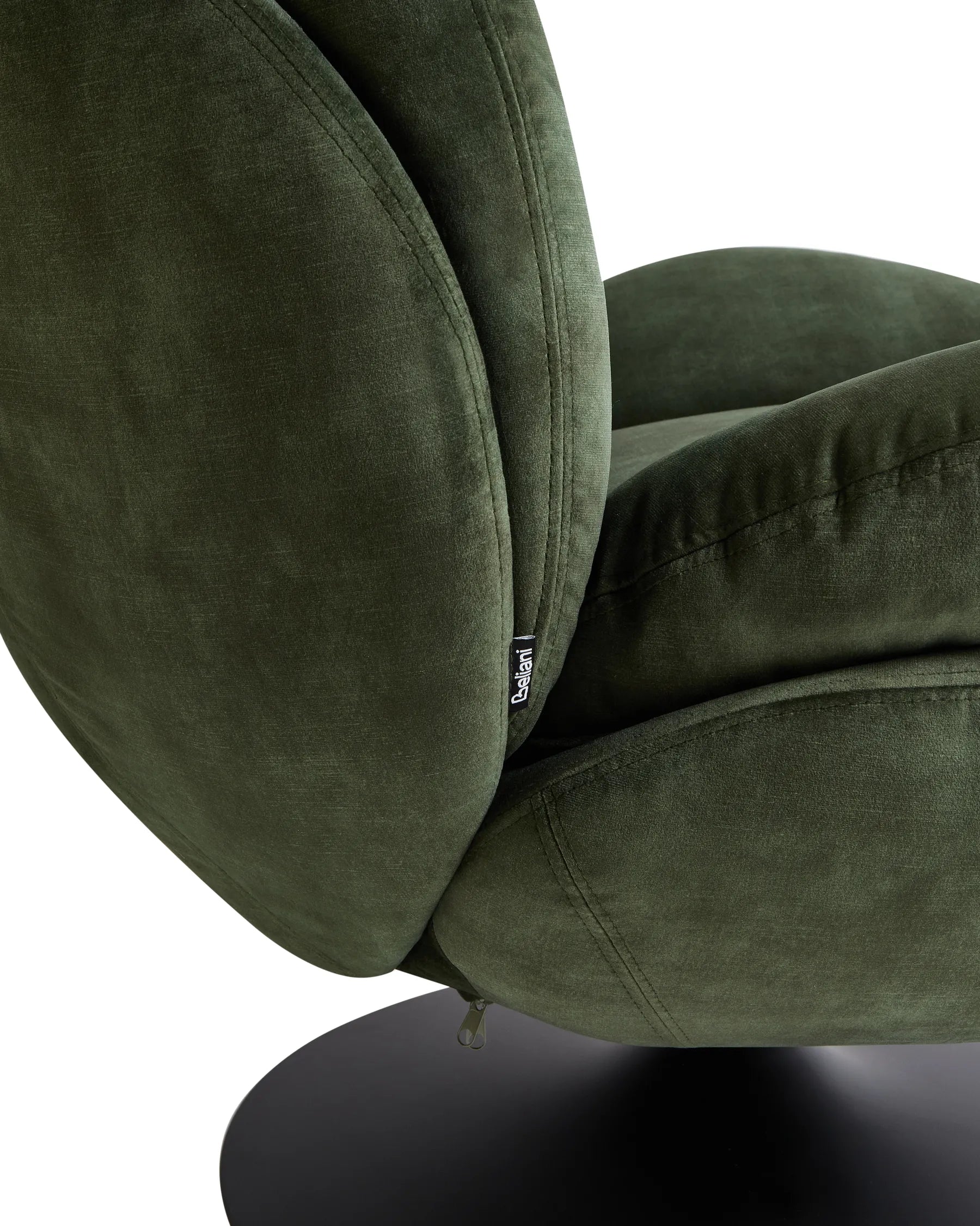 Swivel Armchair NOLVIK Velvet Dark Green