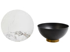 Coffee Table NADINE Ceramic Black with Storage