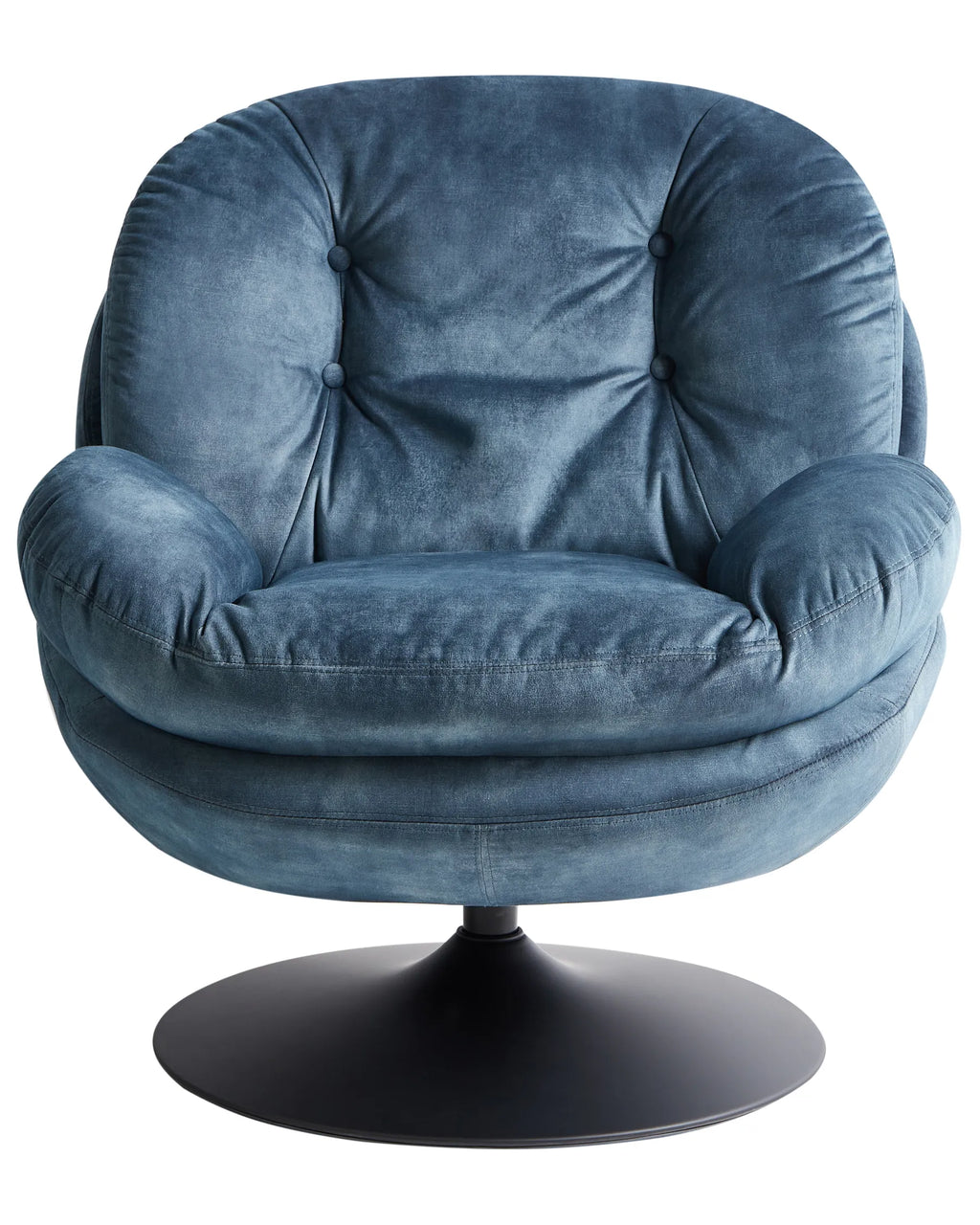 Swivel Armchair NOLVIK Velvet Dark Blue