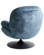 Swivel Armchair NOLVIK Velvet Dark Blue