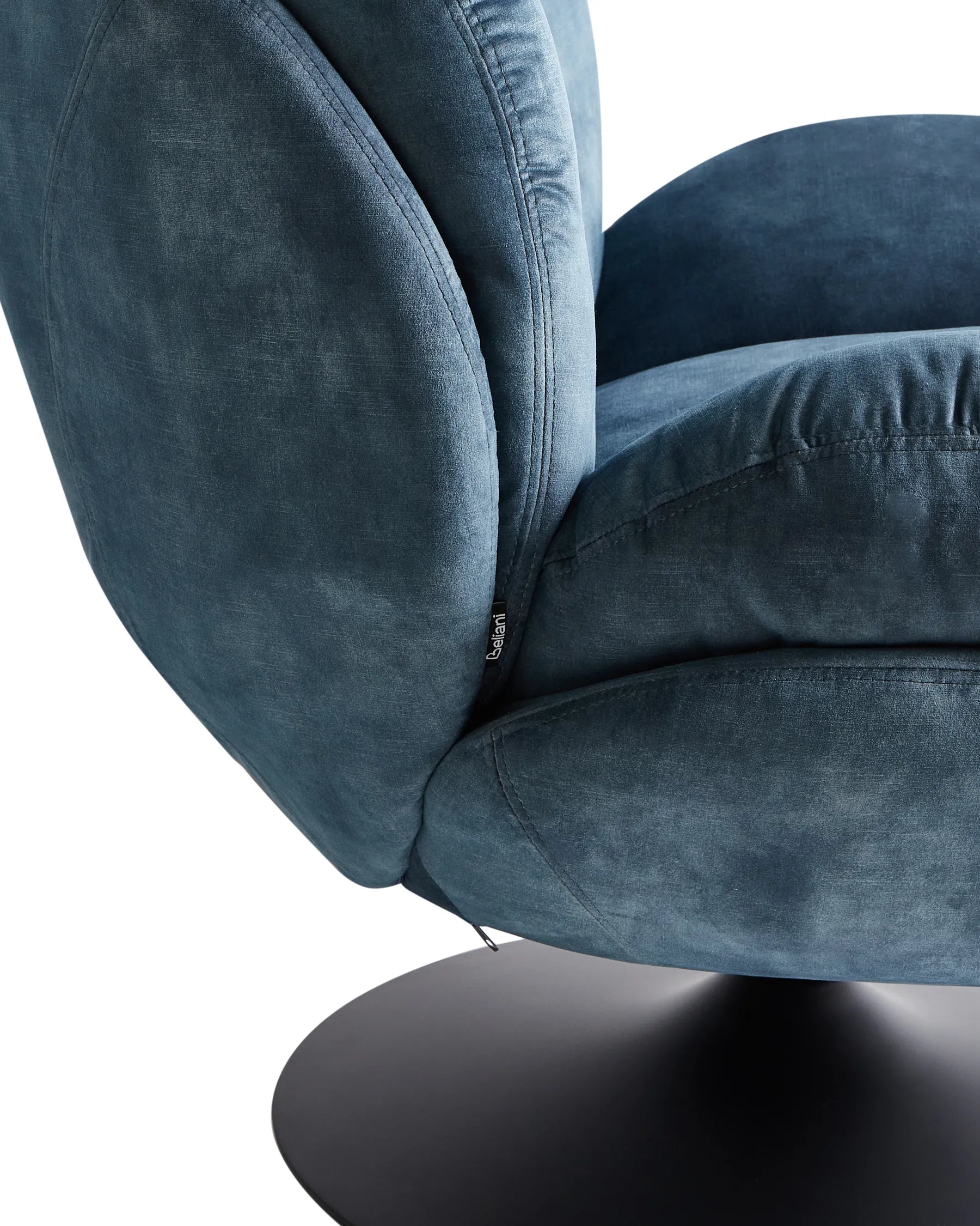 Swivel Armchair NOLVIK Velvet Dark Blue