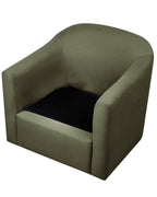 Swivel Armchair MAGNOR Fabric Dark Green