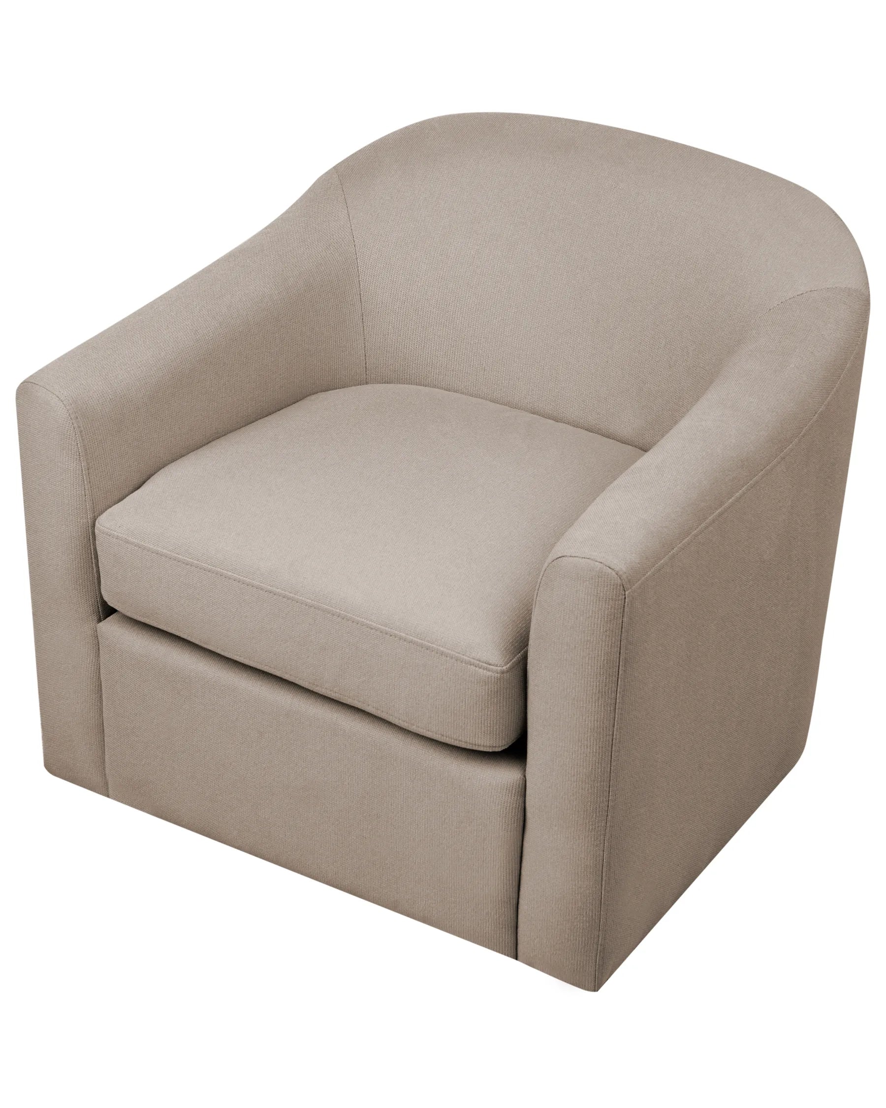 Swivel Armchair MAGNOR Fabric Taupe