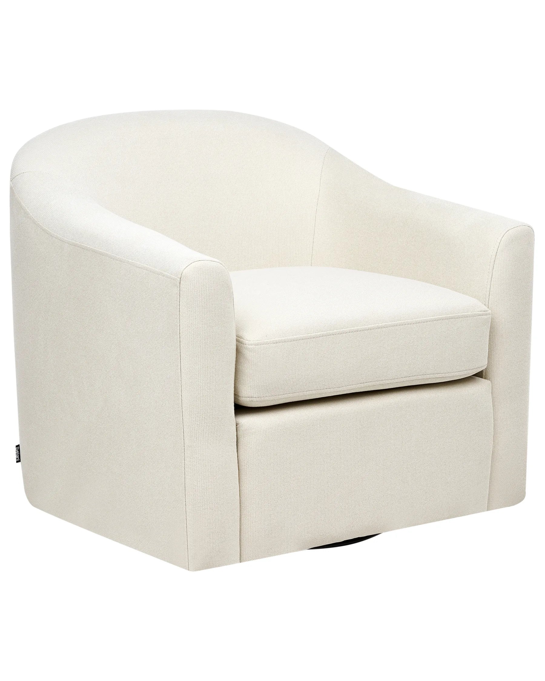 Swivel Armchair MAGNOR Fabric Light Beige