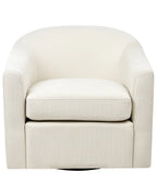 Swivel Armchair MAGNOR Fabric Light Beige