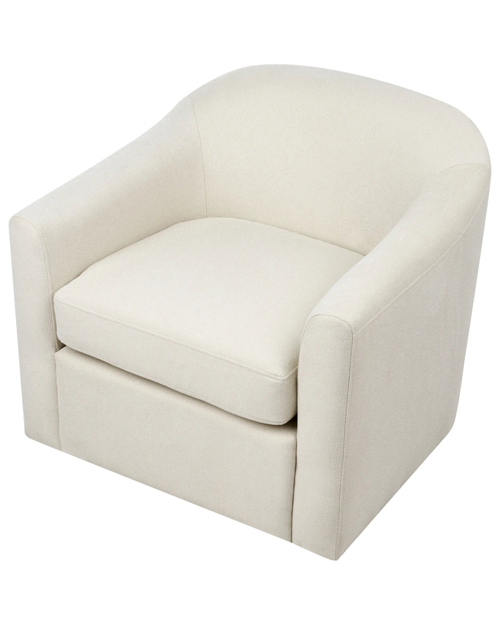 Swivel Armchair MAGNOR Fabric Light Beige