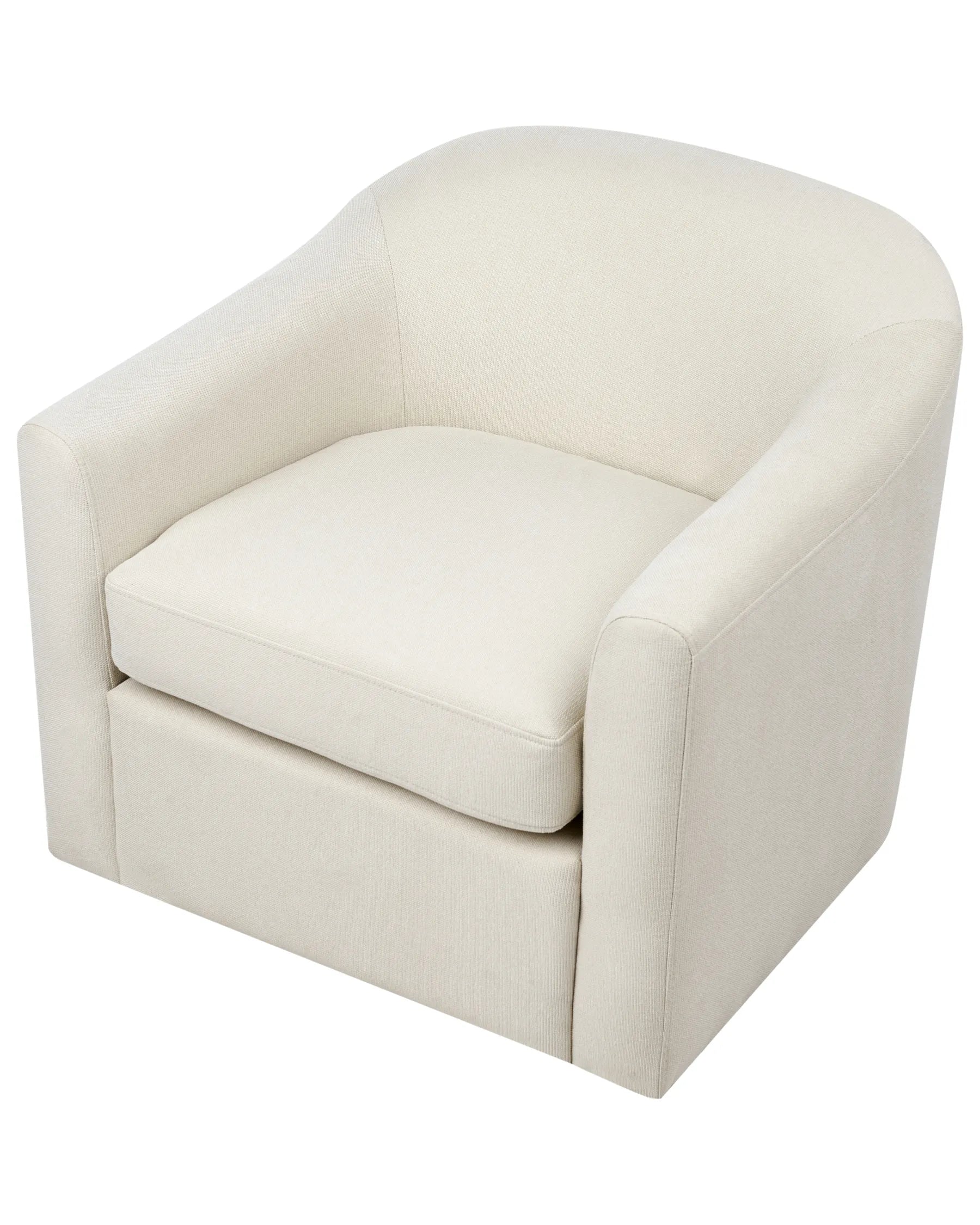 Swivel Armchair MAGNOR Fabric Light Beige