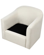 Swivel Armchair MAGNOR Fabric Light Beige