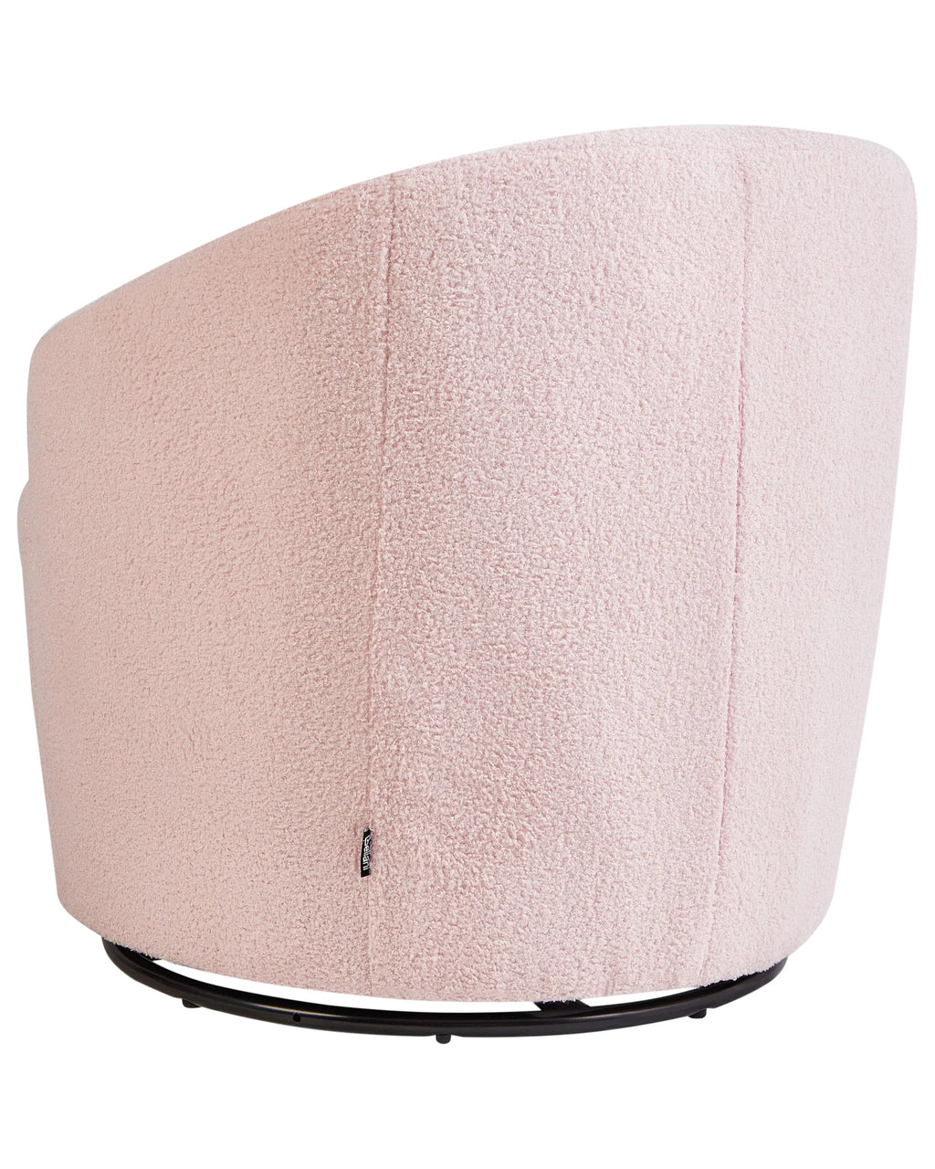 Swivel Armchair DAVIK Boucle Pastel Pink