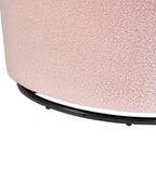 Swivel Armchair DAVIK Boucle Pastel Pink