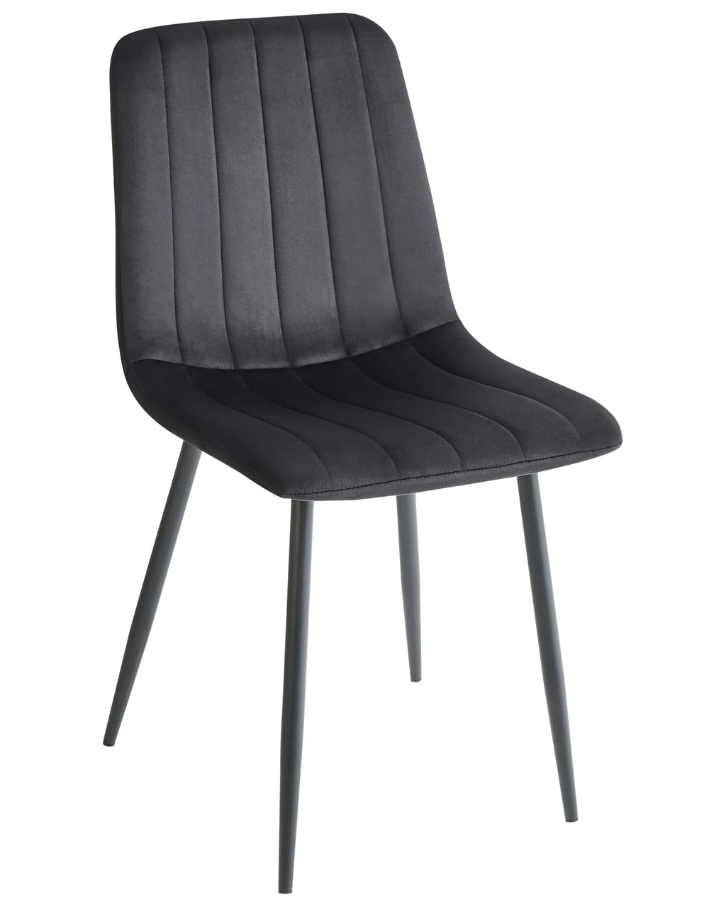 Set of 4 Dining Chairs KALISPELL Velvet Black