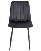 Set of 4 Dining Chairs KALISPELL Velvet Black