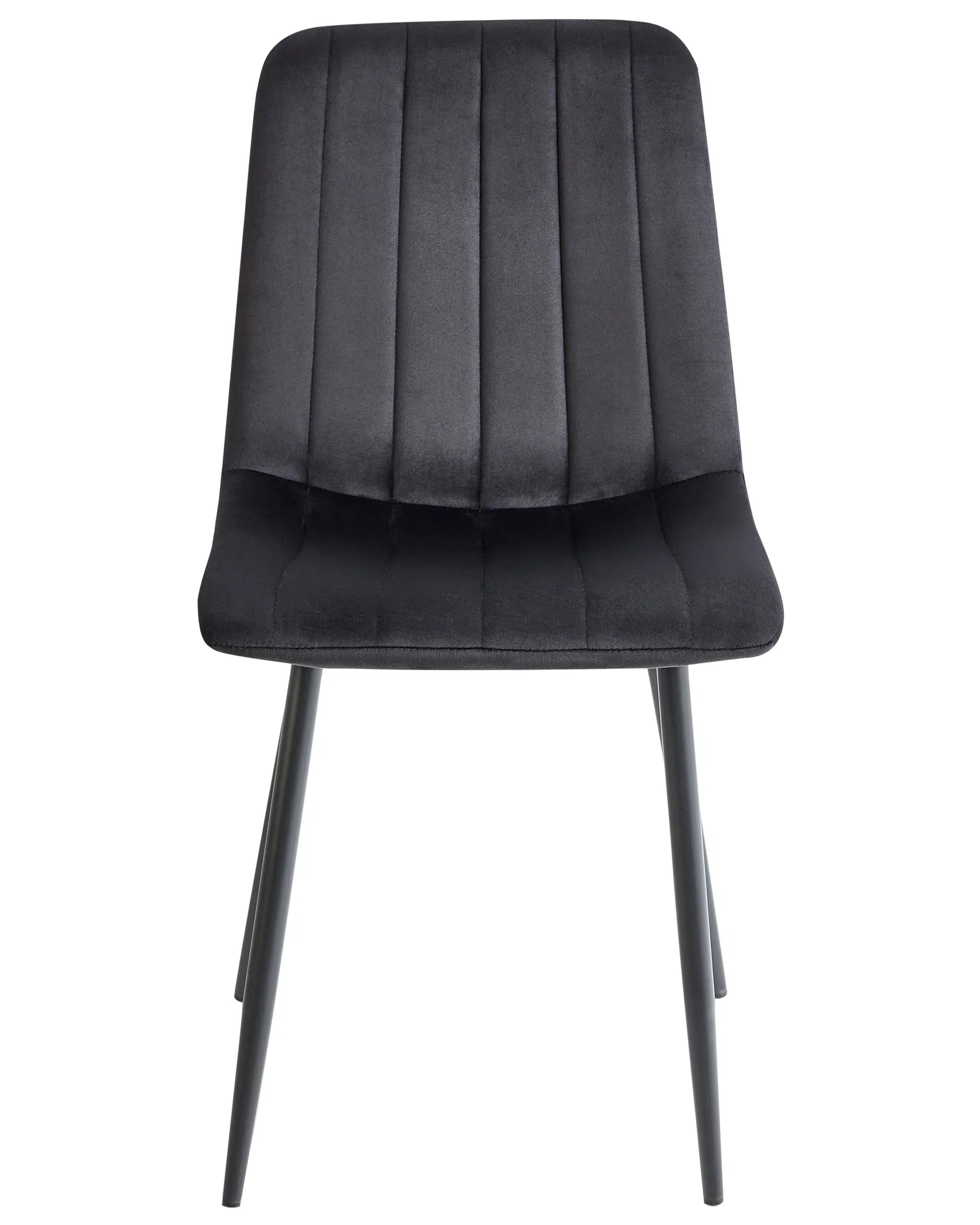 Set of 4 Dining Chairs KALISPELL Velvet Black