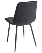 Set of 4 Dining Chairs KALISPELL Velvet Black