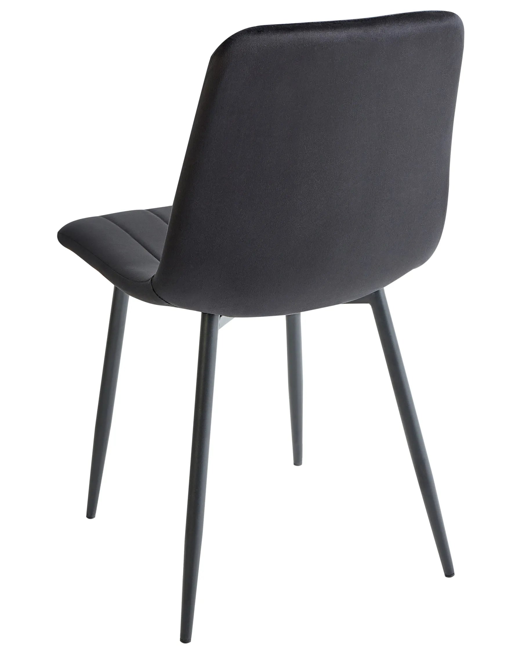 Set of 4 Dining Chairs KALISPELL Velvet Black
